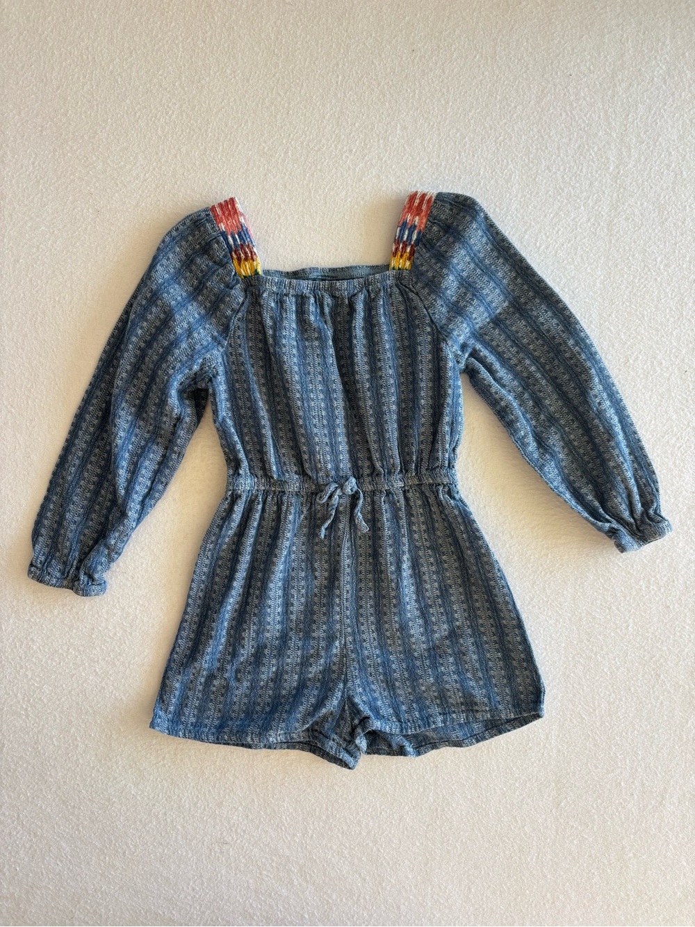 Art Class Target Youth Girls Romper 4T Blue Bohemian Aztec Summer